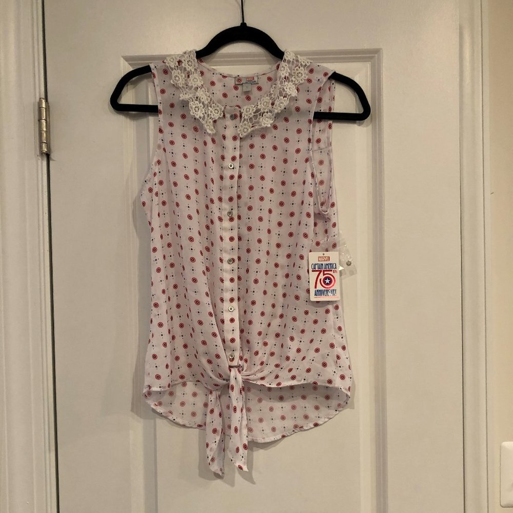 Her Universe Marvel Captain America Tank White